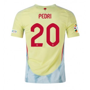 Fotbalové Dres Španělsko Pedri Gonzalez #20 Venkovní Oblečení ME 2024 Krátký Rukáv